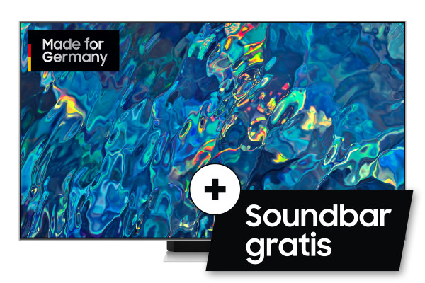Samsung SmartDea!s: Gratis Soundbar Samsung QN95B GQ75QN95BATXZG Ansicht vorne