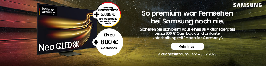 Samsung 8K Cashback Aktion: